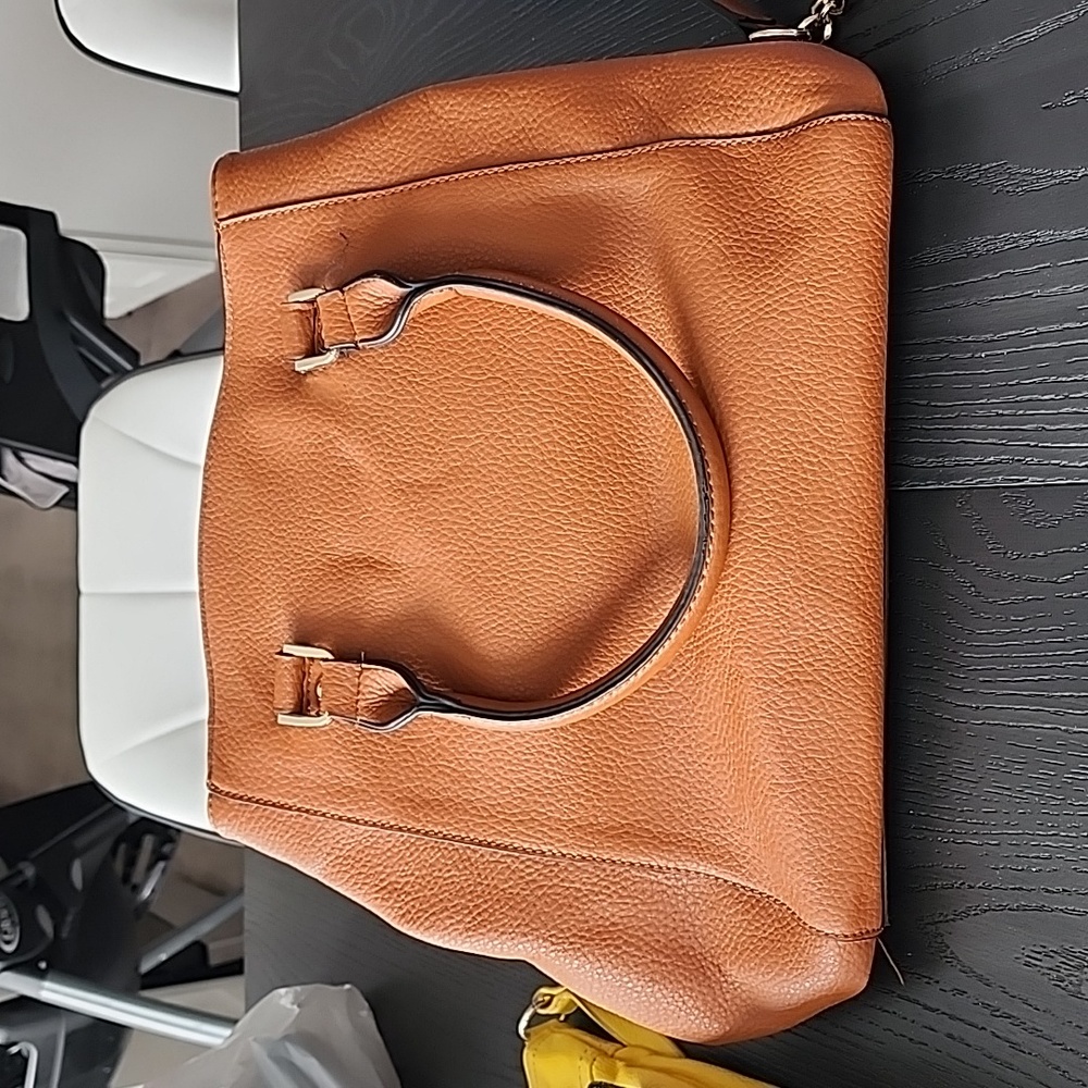 Brown Faux Leather Bag